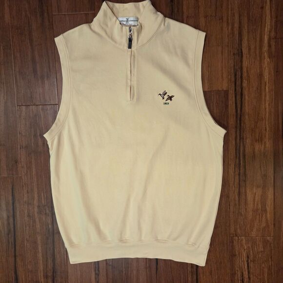 Fairway and Greene 1/4 Zip Pullover Golf Vest 100% Pima Cotton Men's Medium - Picture 1 of 6
